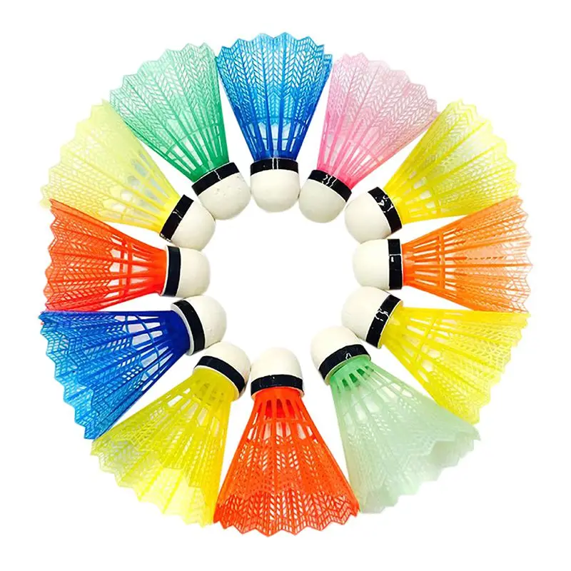 Colorful Colorful Badminton Shuttlecock Ball Portable Plastic Training Gym Badminton Ball Outdoor Sports Activities Supplies Acessories - Color: Colorful
