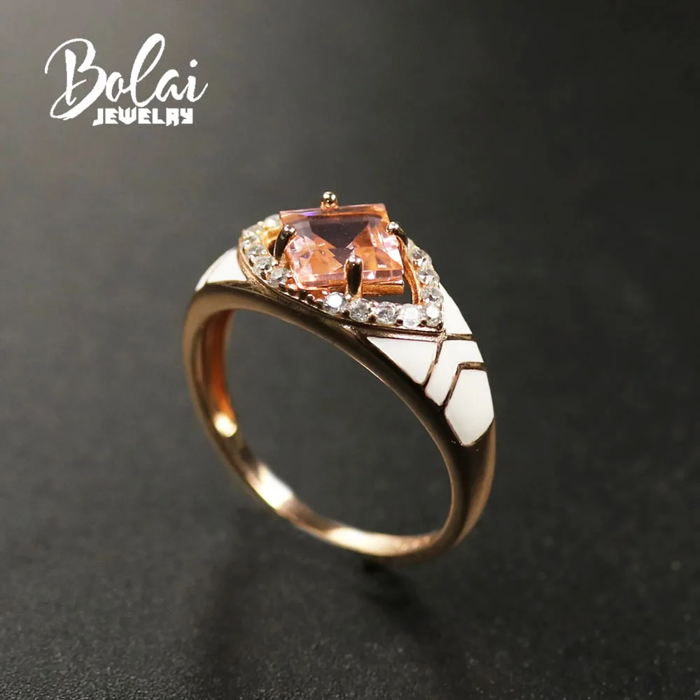 

925 sterling silver nano Morganaite stone ring ,elegant ring for women suitable for daily and party wear