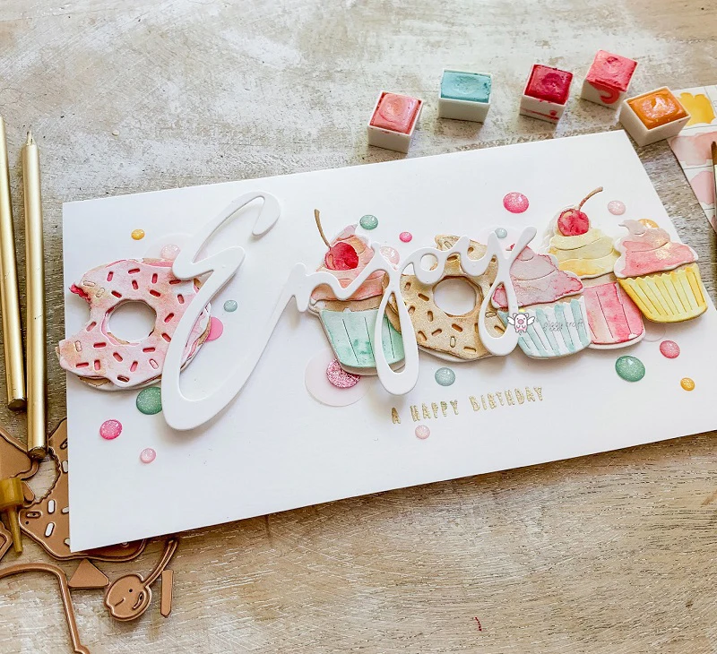 돼지 공예 금속 절단 다이 컷 다이 금형 다양한 인사말 카드 시리즈 스크랩북 종이 공예 칼 금형 블레이드 펀치 스텐실