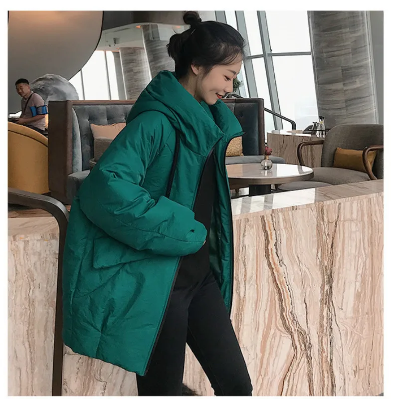 

Maternity Long Parkas Winter Padded Jacket Pregnant Coat Lady Leisure Style Jacket Pocket Hooded Warm Coat Chamarras De Mujer
