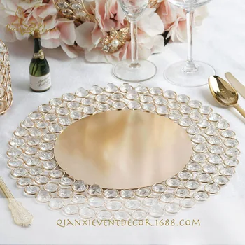 

10pcs Crystal steak plate party decoration plate cupcake holder