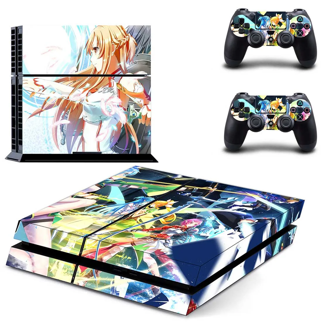 Наклейка s Sword Art онлайн наклейка для PS4 PS 4 наклейка Play station 4 наклейка Pegatinas для консоли playstation 4 и 2 контроллера