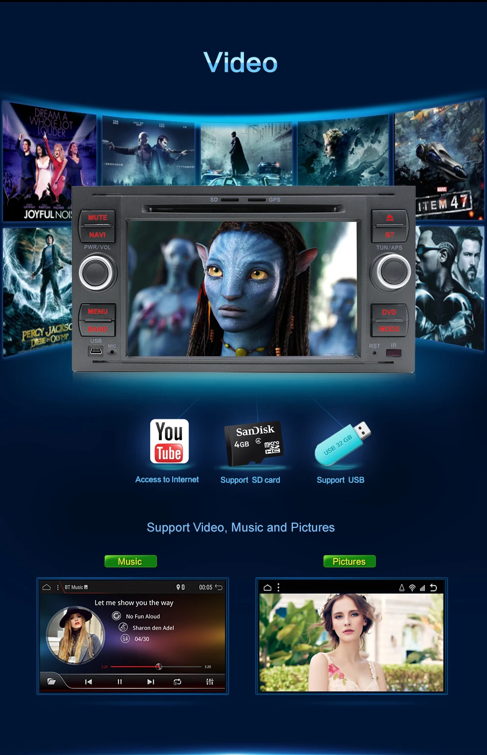 Discount Boison Android 9.0 Car DVD GPS Navigation Player Stereo Radio Audio For Ford 2 Mondeo S C Max Fiesta Galaxy Connect Focus 6