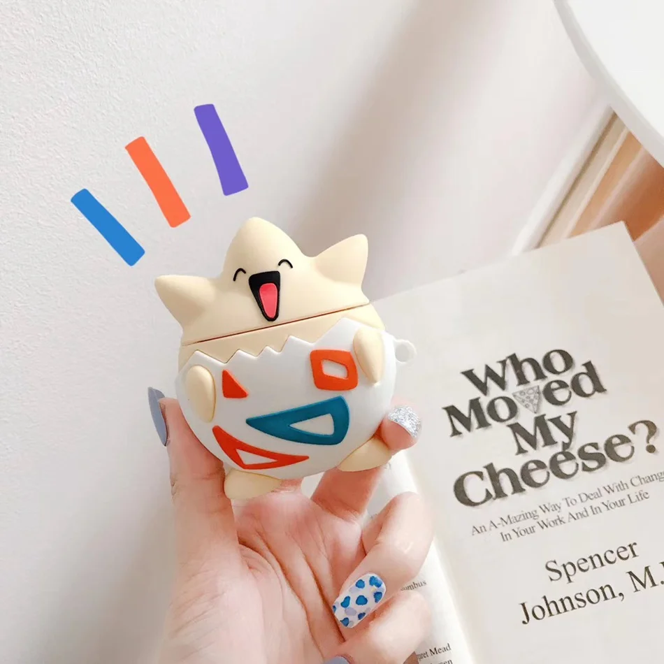 3D чехол для наушников для Airpods, чехол, силиконовый чехол с милым медведем для Apple Air pods 2, чехол для Earpods, чехол, ремешок для наушников 1 - Цвет: 752
