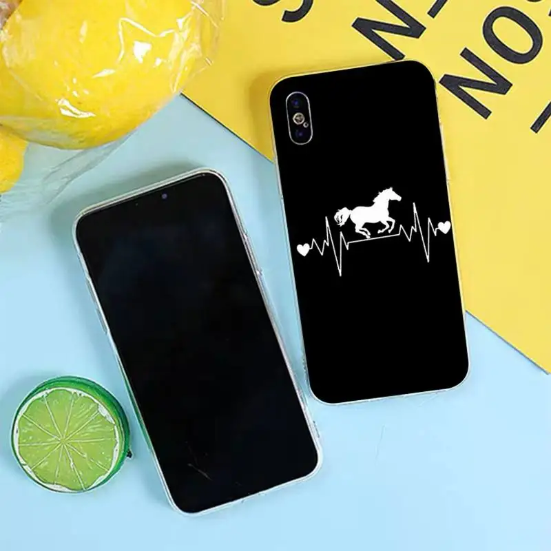 Horse Pony Horse Heartbeat Phone Case for iphone 13 8 7 6 6S Plus X 5S SE 2020 XR 11 12 pro XS MAX Horse Pony Horse Heartbeat Phone Case for iphone 13 8 7 6 6S Plus X 5S SE 2020 XR 11 12 pro XS MAX
