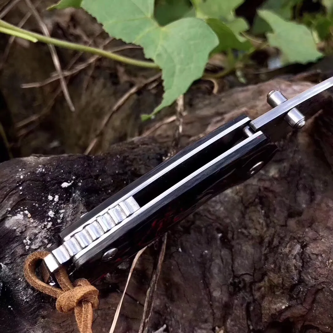 VG10 маленький складной нож дамасская сталь лезвие медь+ палисандр ручка карманный Фруктовый нож Открытый EDC инструмент