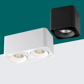 

Round square led open mounted downlight living room corridor double head downlight single head ceiling light