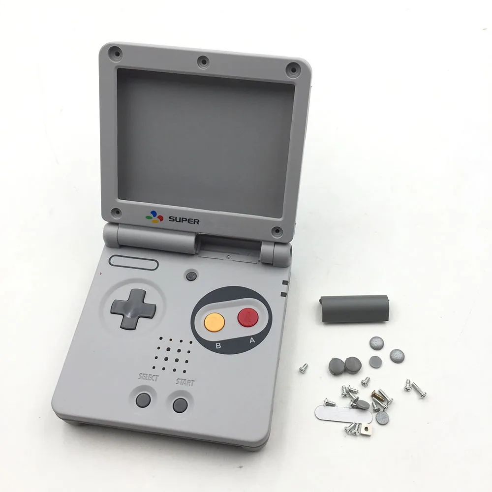 10 шт. Замена Серый Пластиковый корпус Оболочка Чехол комплект для Gameboy Advance SP