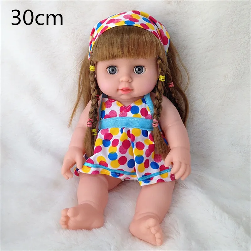 30cm Fashion Doll Soft Vinyl Reborn Baby Playmate Kids Toys Pretend Toys Christmas Birthday Gift Photography Props 8