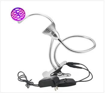 

60W Double Head Gooseneck Plant Grow Light LED double-head plant table lamp full spectrum LED fill light clip plant lamp