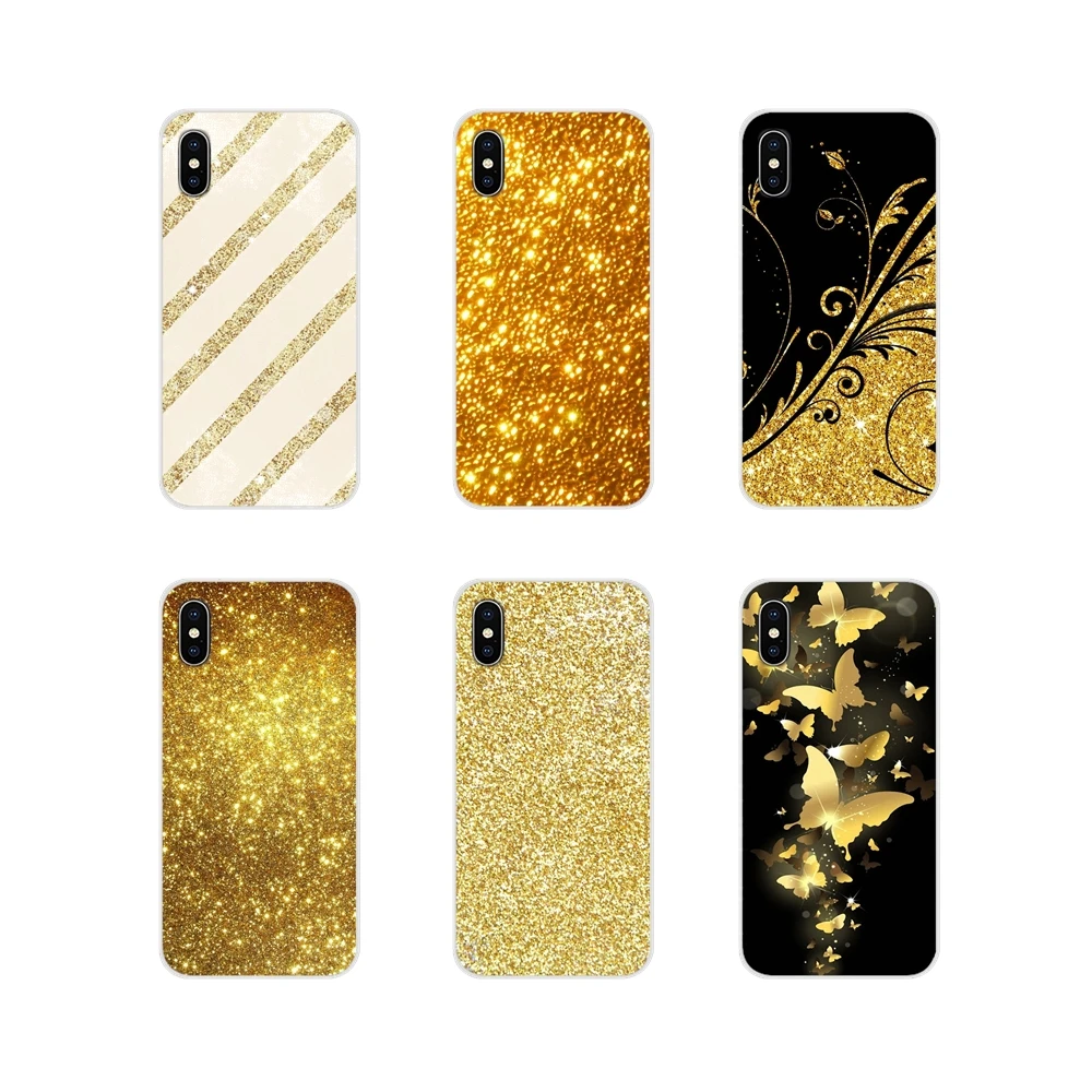 yellow gold glitter Accessories Phone Cases Covers For Samsung A10 A30 A40 A50 A60 A70 M30 Galaxy Note 2 3 4 5 8 9 10 PLUS | Мобильные
