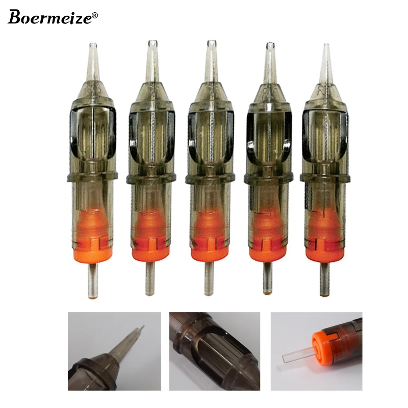 

Boermeize Disposable Cartridge Needles10pcs 1/3/5/9/11/13/15RL Tattoo Liner Shader Makeup Eyebrow Tattoo Pen Machine Supply