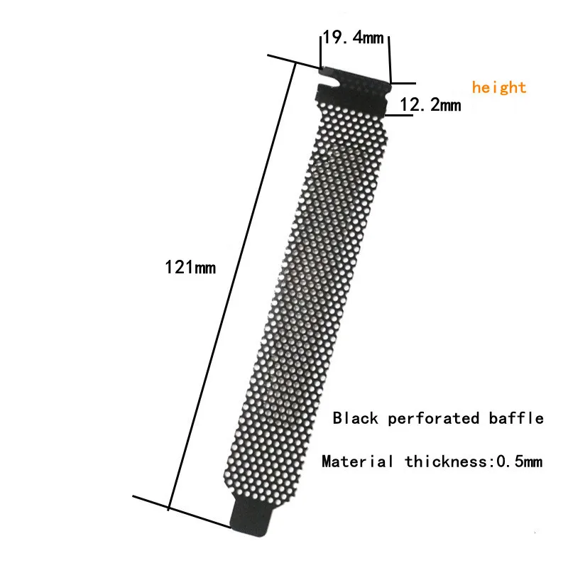 1/5/10pcs 12mm PCI slot cover Dust-proof net baffle Chassis Cooling Dust Filter PC Case Dust Filter Cooling dust-proof net ventilation Computer case black