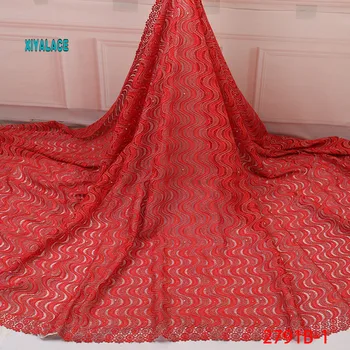 

Swiss lace fabric Hot selling african lace fabrics nigerian 2019 high quality lace pink French Lace Fabric For Wedding YA2791B-1