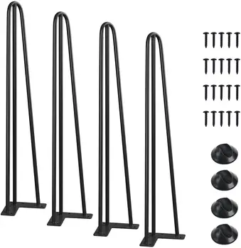 

4pcs Hairpin Legs Coffee Table Legs Metal Furniture Legs Home Furniture Accessories Meubles Feet Pads Kitchen Furniture Fittings