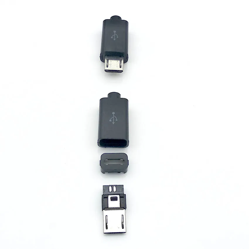 50 шт./лот Micro USB 4Pin 5in штекер Черный/Белый Сварочные данные OTG линейный интерфейс DIY кабель для передачи данных Аксессуары