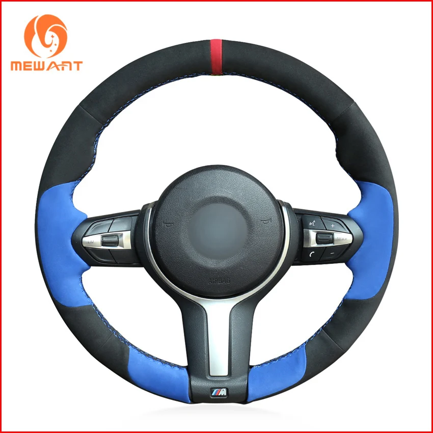 MEWANT черная замшевая накладка на руль для BMW M Sport F30 F31 F34 F10 F11 F07 X3 F25 F32 F33 F36 X1 F48 X2 F39 X4