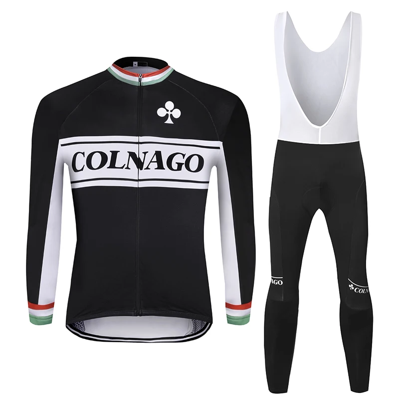 Зимняя термо флисовая Colnago с длинными рукавами Велоспорт Джерси комбинезон MTB Ropa Ciclismo велосипедная одежда теплая велосипедная одежда