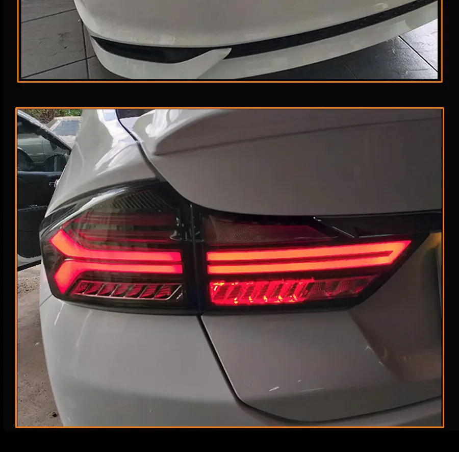 Задний фонарь светодиодный задний светильник для Honda CITY- задний светильник s DRL вода мигающий сигнал поворота тормозной задний светильник