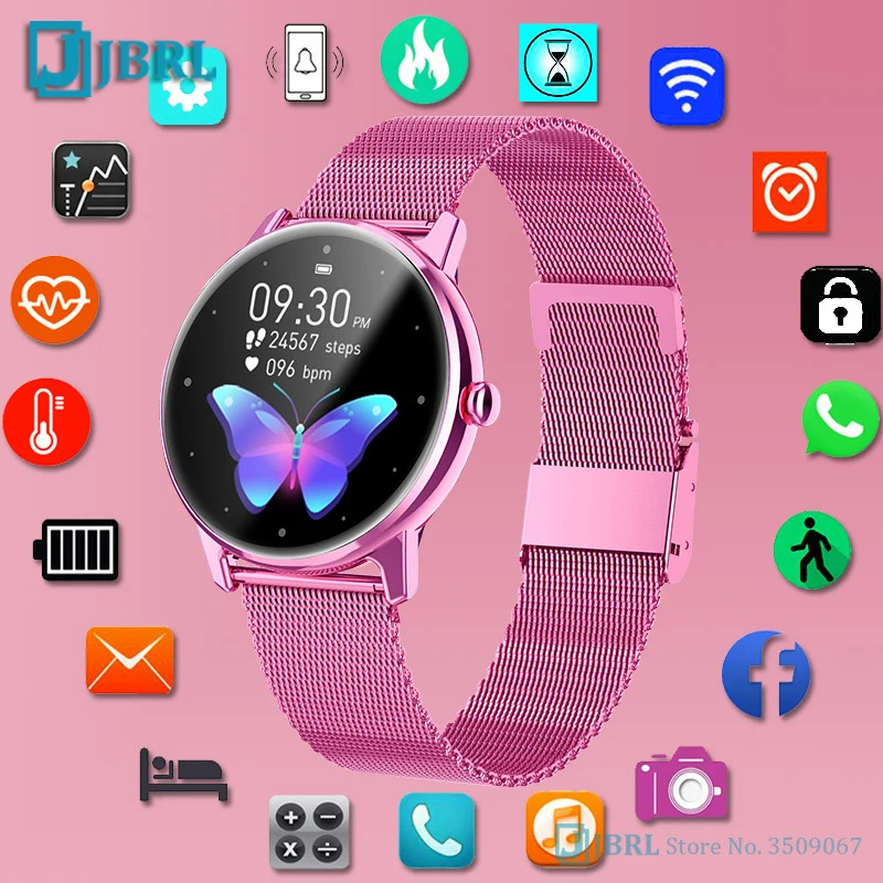 Fashion Bracelet Smartwatch Women Waterproof Fitness Tracker Electronic Smart Watch For Android IOS Ladies Smart Clock Hours