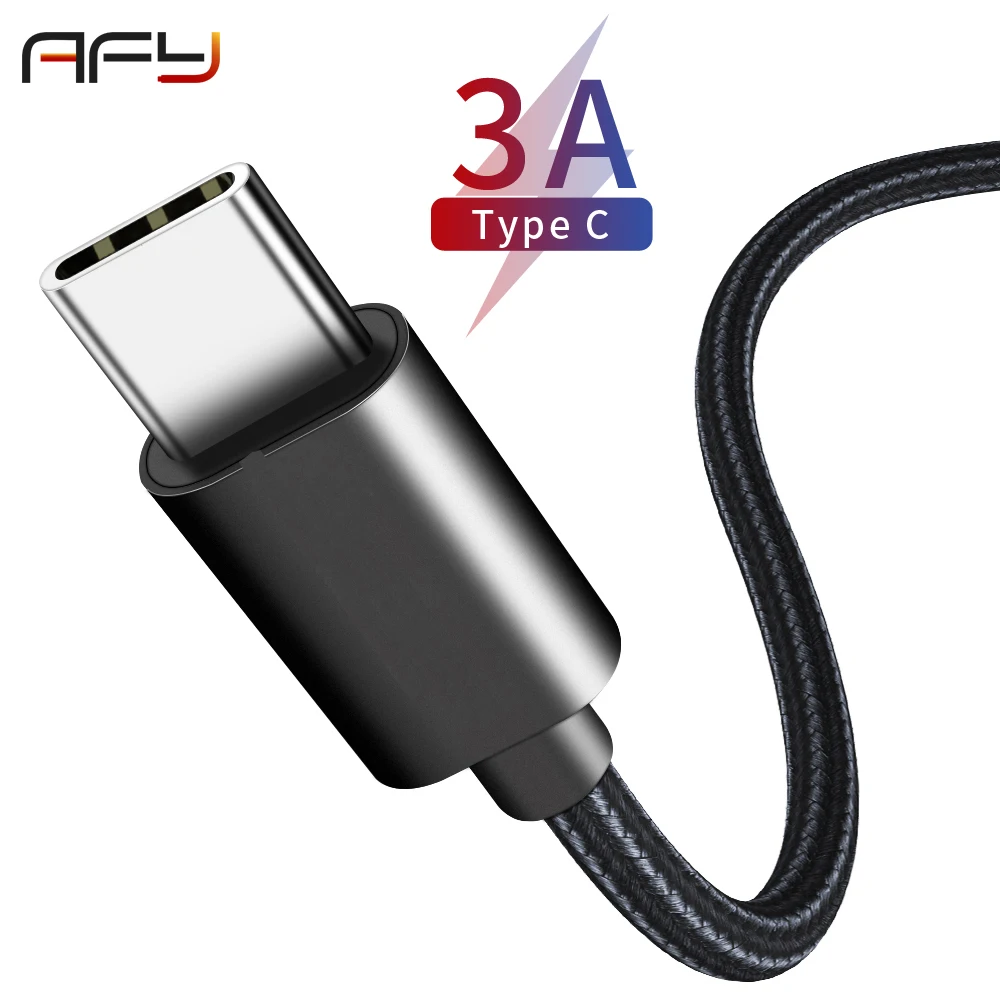 AFY usb type-C кабель для быстрой зарядки USB C кабель для передачи данных Usb-C зарядное устройство для samsung S10 S9 S8 Xiaomi mi 8 A2 красный mi Note 7 кабель type-C