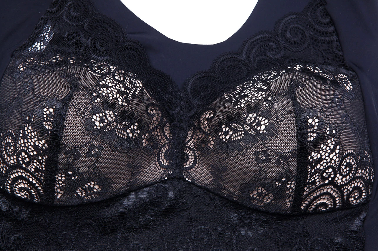 Women's Sheer Lace Full Figure wire free Minimizer Bra T-Shirt Bra 32-44 B C D