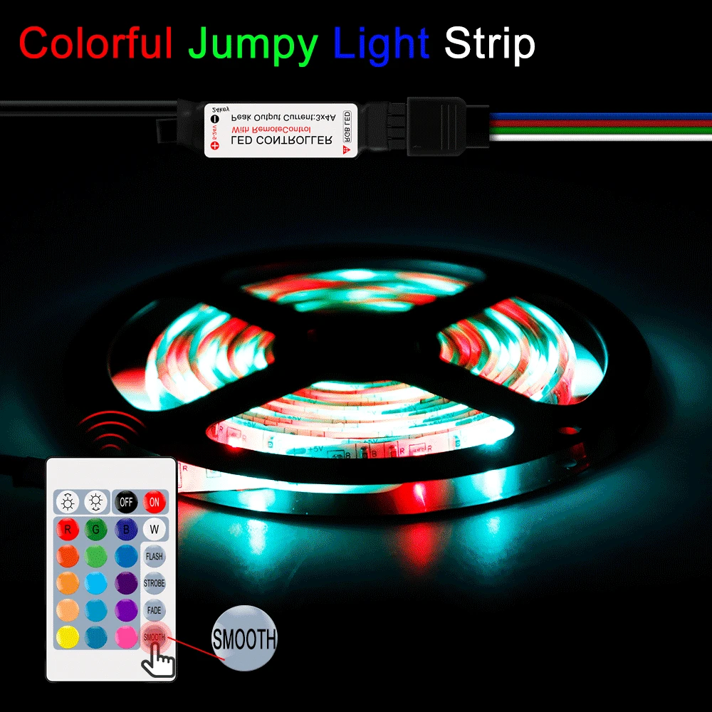 

WENNI Waterproof RGB LED Strip Light USB LED TV Backlight DC 5V Flexible Ribbon LED Light Tape Ambilight Decoration Lamp 2835SMD