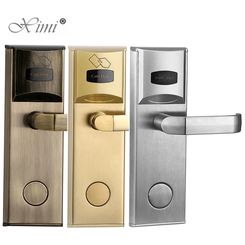 Stainless Steel Apartment Electronic Door Lock Swipe Card Unlock For
