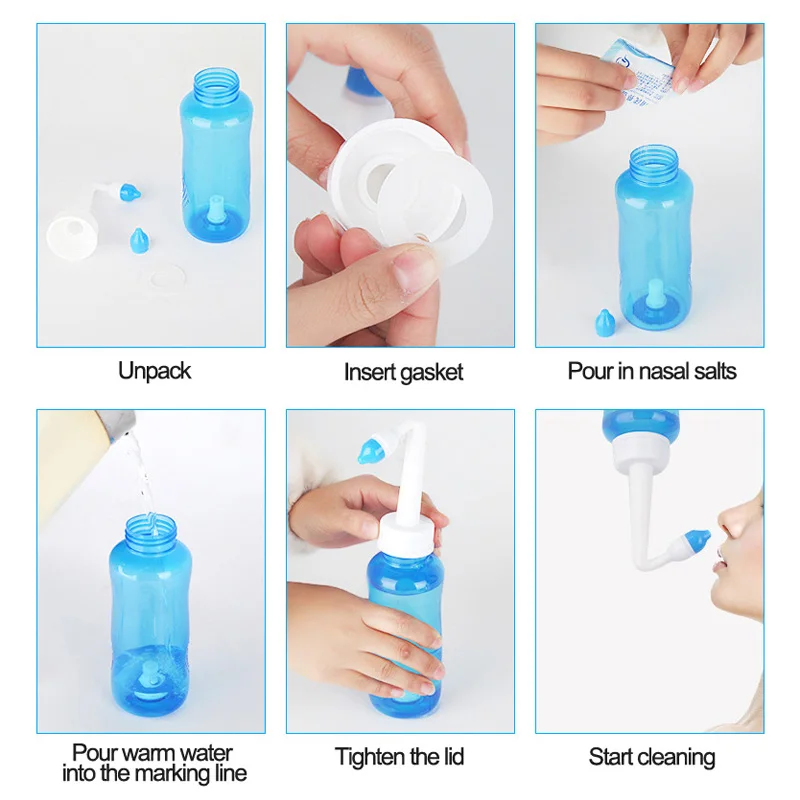 Носовая полоскающая смесь соли 2,7 г* 30 синус полоскание раздражения полоскание для промывания носа бутылки оральные принадлежности для ирригатора аллергии