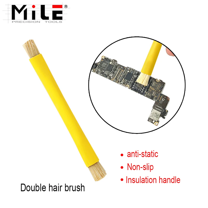 Mile Double Head Brush Esd Safe Brush Antistatic Brush Repair Electronics Tool Kit Bga Pcb