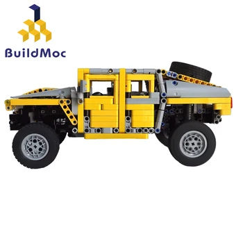 

BulidMOC MOC-2988 Hummer H1Cargo car HummersToy Building Blocks Educational Kids Military Wars set Bricks Children Toys