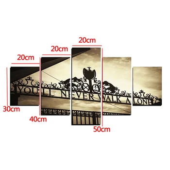 

5pcs Painting Liverpools Pictures Frameless Waterproof Home Cafe Gifts