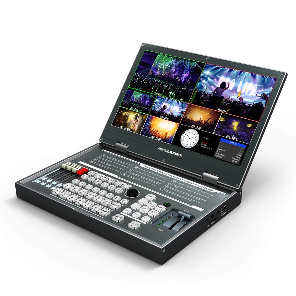 Мультимедийный видеопереключатель AVMATRIX PVS0615 портативный Миксер с ЖК дисплеем 15 6