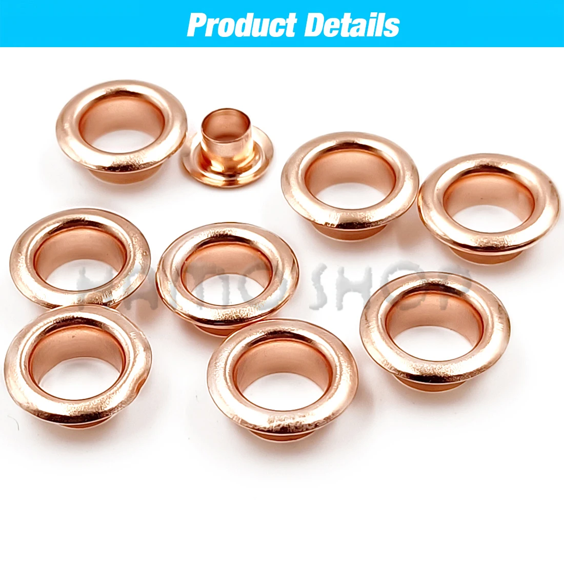 100Pcs Rose Gold Metal Eyelet Grommets Washer For Diy Leathercraft Accessories Shoes Belt Cap Bag Tags Clothes