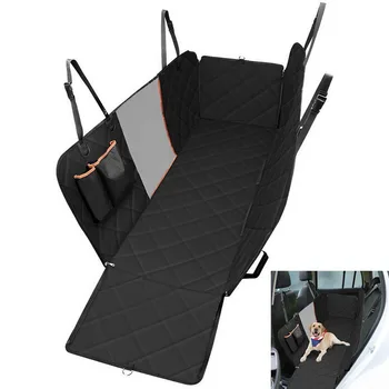 

Pet dog car seat cushion waterproof with zipper pocket travel mat car seat cover foldable and removable Oxford cloth