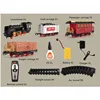 High Simulation Smoking Steam Spray 2.4G RC Steam Train Model With Sound Light Driving 666CM Track DIY Assembly Chimney Railway 6