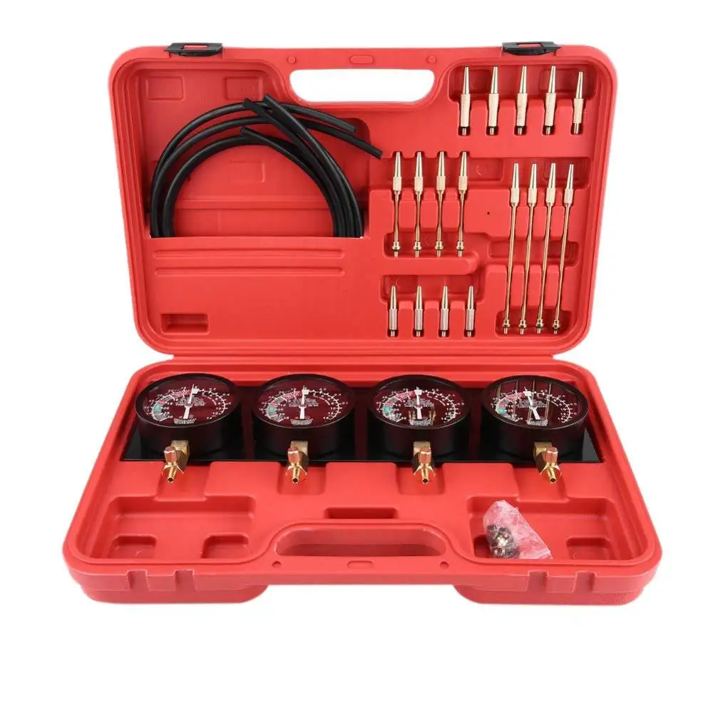 

4Pcs Motorcycle Fuel Vacuum Carburetor Carb Synchronizer Tool Balancer Gauge Kit For Four-cylinder Motorcycle Vacuum Gauge Set