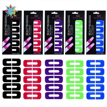 

BeautyBigBang 1 Sheet Blue Nail Art Sticker U Shape Anti-overflow Nail Protector New Peel Off Tape Nail Polish Paint K510