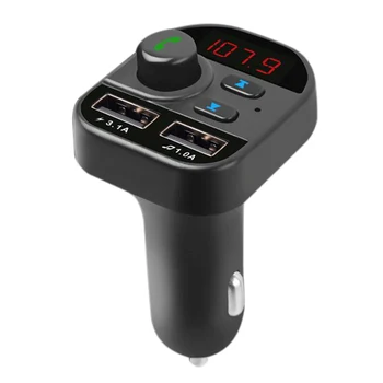 

MP3 Player Car Charger Bluetooth 5.0 , Wireless FM Transmitter, Voice Navigation Playback, with Dual USB, 3.1A Smart Fast Charge