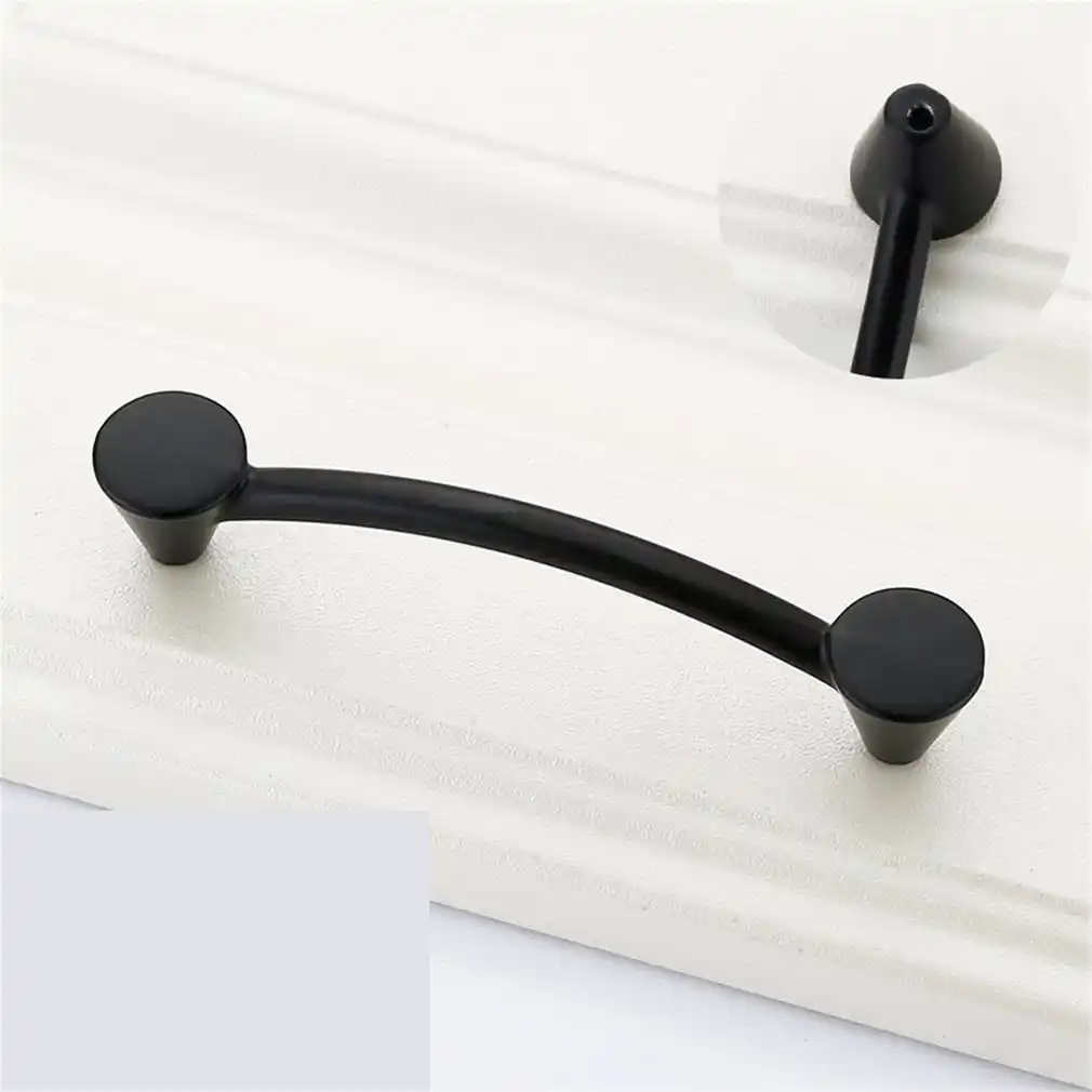 Black Door Handles Wardrobe Drawer Pull Kitchen Cabinet Handles