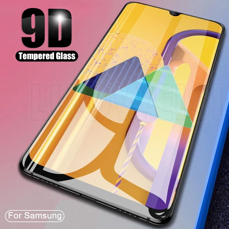 9D полное покрытие Защитное стекло для Samsung Galaxy A10 A20 A30 A40 A50 A60 A30s A50s A70 A80 A90