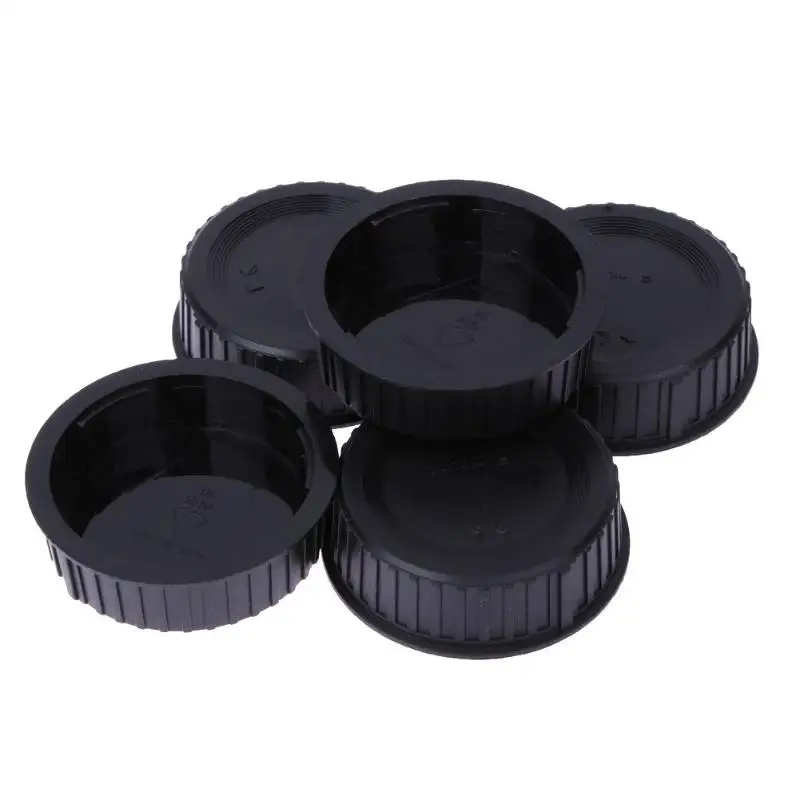 5pcs Rear Lens Cap Cover Scratch-proof Anti-Dust Lens Protective Case For Nikon AF AF-S DSLR SLR Camera LF-4 Lens Black Plastic