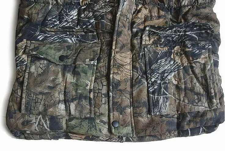 Мужская Bionic Camoflage жилет Хлопок безрукавка с капюшоном Водонепроницаемость царапинам Охота Одежда