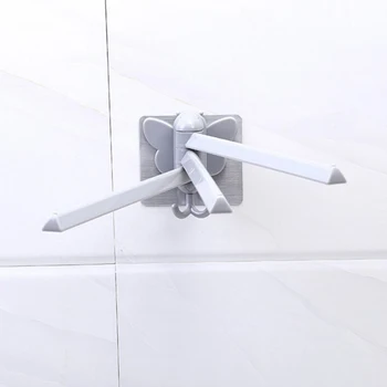 

Multifunctional Punch-Free Paste Rotating Kitchen Bathroom Door Towel Rack Household Storage