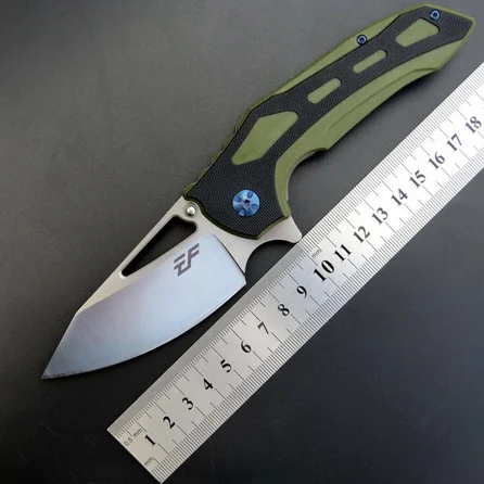 green EF914 карманный складной нож D2 лезвие тактические ножи для выживания кемпинга Флиппер открытый охотничий G10 Ручка спасательный военный EDC инструмент - Цвет: green