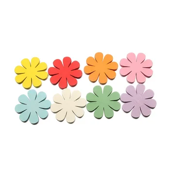 

50pcs/lot Flower-shaped Wooden Beads Accessories for Making DIY Jewelry Necklace Bracelets Accessories Size 42x42x4mm