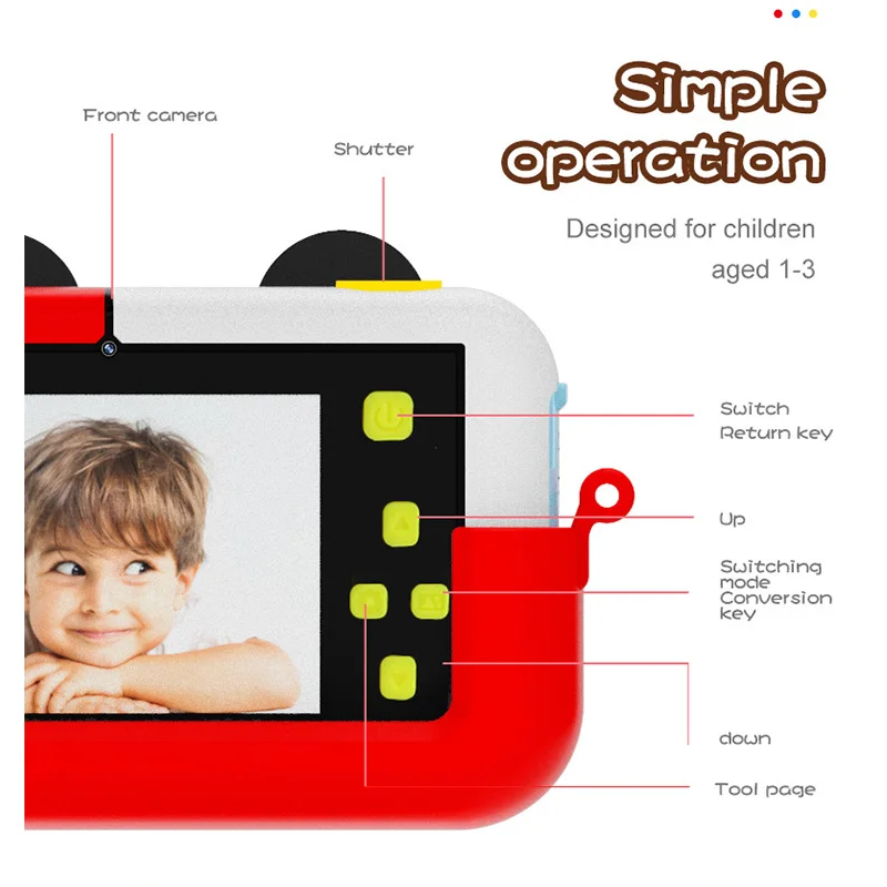 Детская MiniDigital Камера 2 4 Inch IPS Экран 1080P HD видео селфи Mini SLR детская игрушка подарок