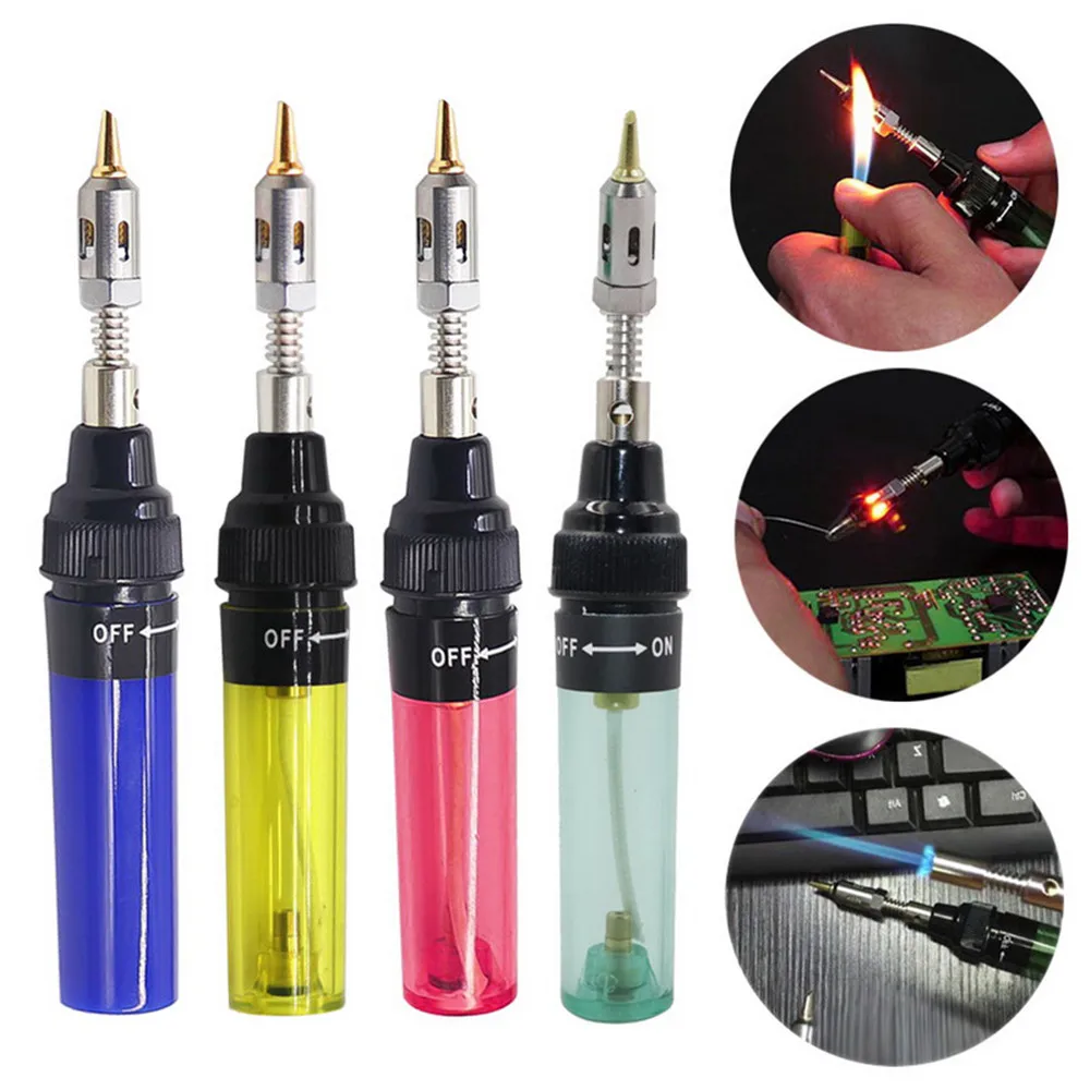 

1300 Celsius Butane Gas Welding Soldering Irons Welding Pen Shaped Burner Blow Torch Cordless Gas Irons Butane Tip Repair Tools