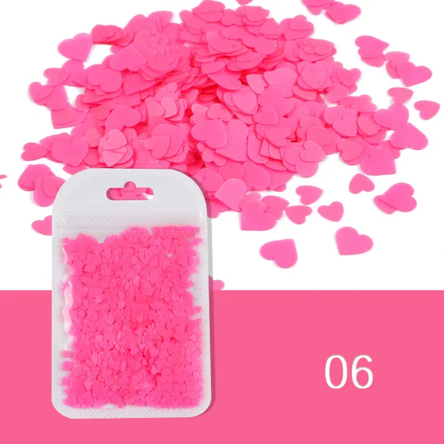1 pack Sweet Love Heart Nail Sequins Ultrathin Shining Laser Nail Art Paillette Slices Flakes Manicure Decoration 2021 newest 06