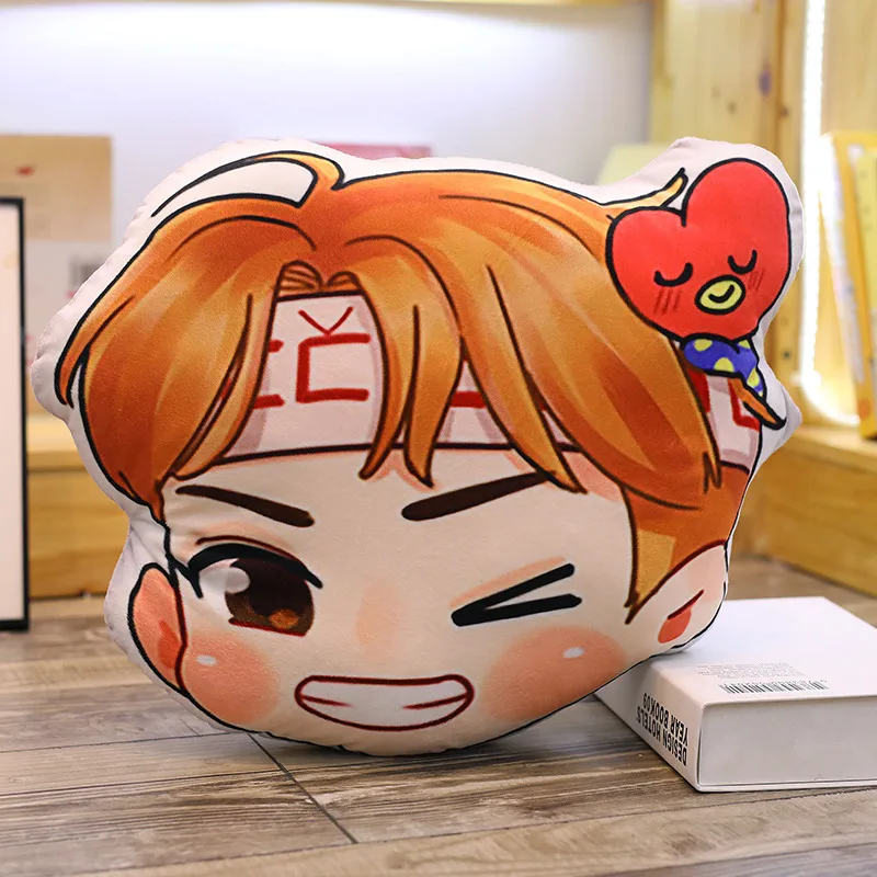 Kawaii BT21 мягкие игрушки-подушки мультфильм Bangtan мальчики куклы «Стич» RM JIN SUGA J-HOPE JIMIN V JUNGKOOK подарок для мальчиков девочек - Цвет: V